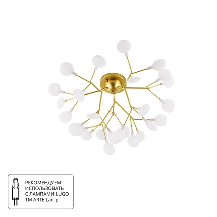 Потолочная люстра Arte Lamp CANDY A7274PL-27GO
